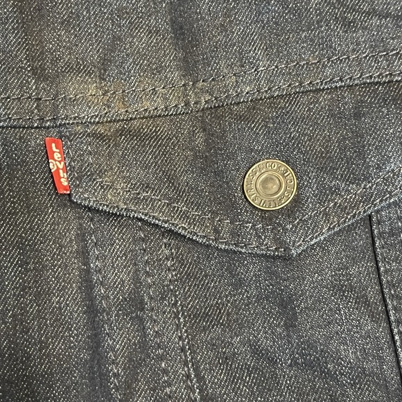 Levi's NFL Denver Broncos Jean Denim Varsity Trucker Jacket Button Blue Size XL - Picture 3 of 13